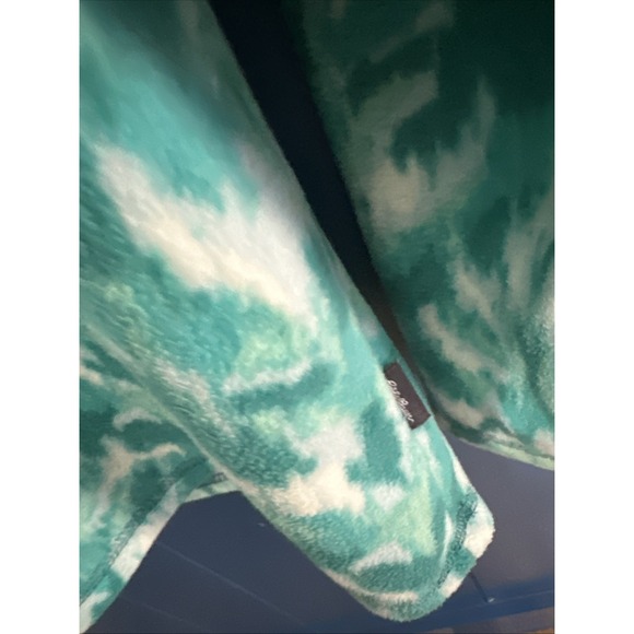 EDDIE BAUER (Large) Womens 1/4 Zip Polar Fleece Pullover Top Ikat Fabric - Picture 9 of 14